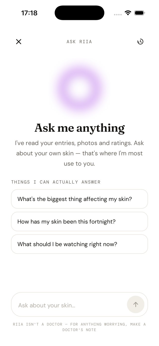 Riia — ask me anything about your own skin