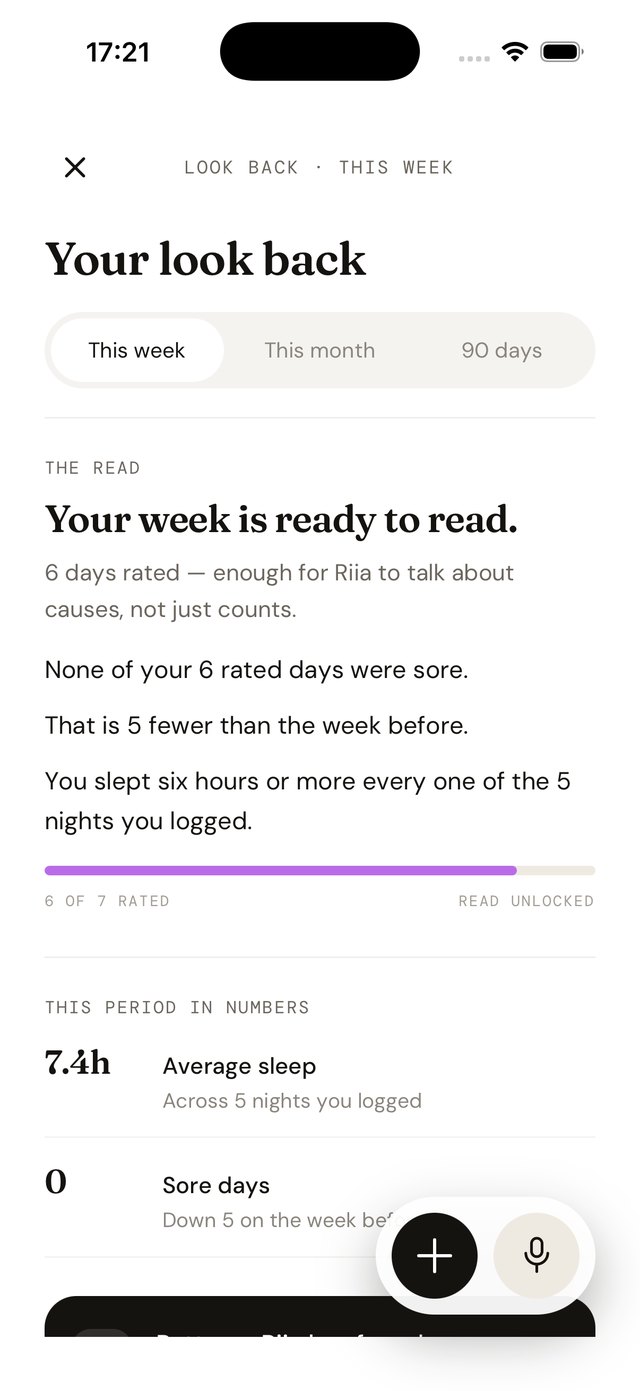 Riia — your look back: the week read in plain words